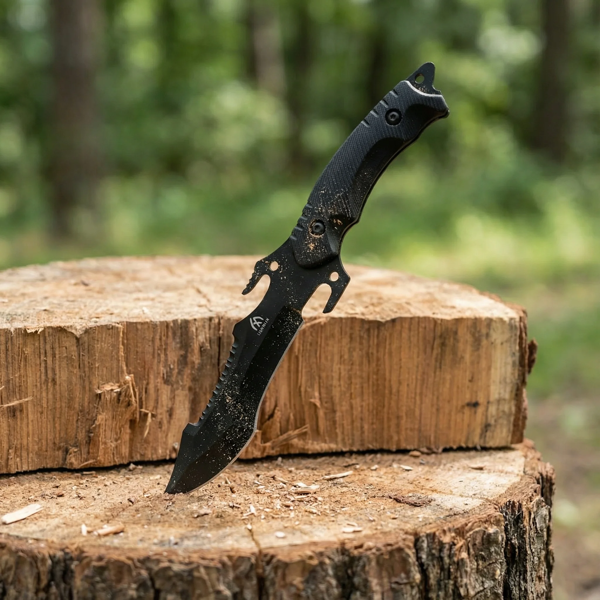 Cuchillo fijo de supervivencia para camping y senderismo con funda - imagen 3