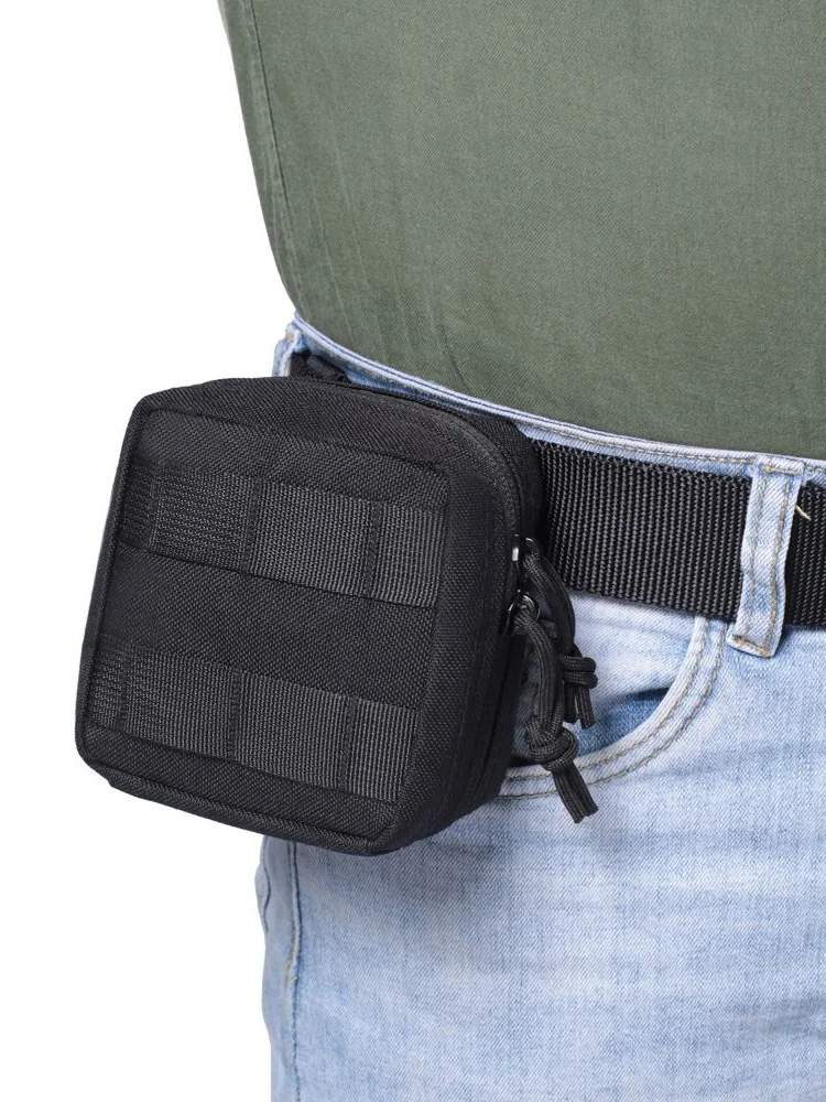 Vista lateral con correas MOLLE para accesorios