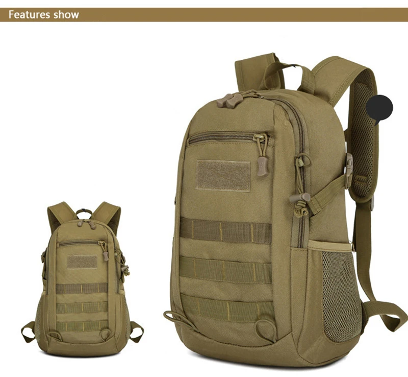 Vista lateral del sistema MOLLE para acoplar accesorios