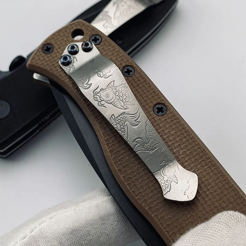 Emerson CQC Commander clip de bolsillo titanio Koi Steel Seal - imagen 4