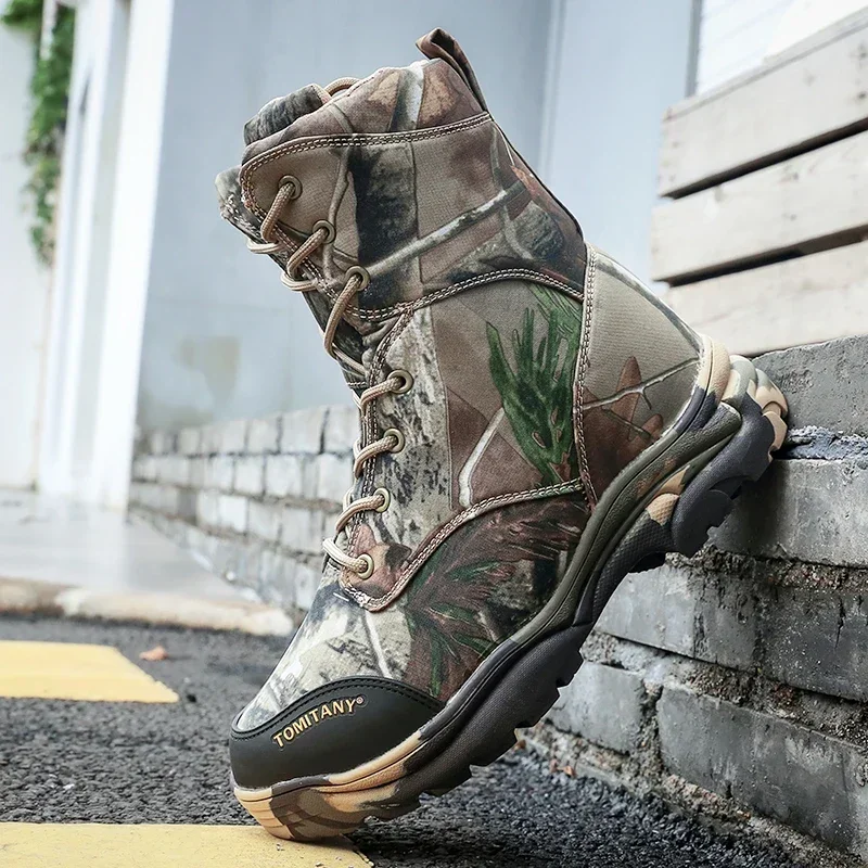 Botas tácticas camuflaje desierto de corte alto para hombre - imagen 2