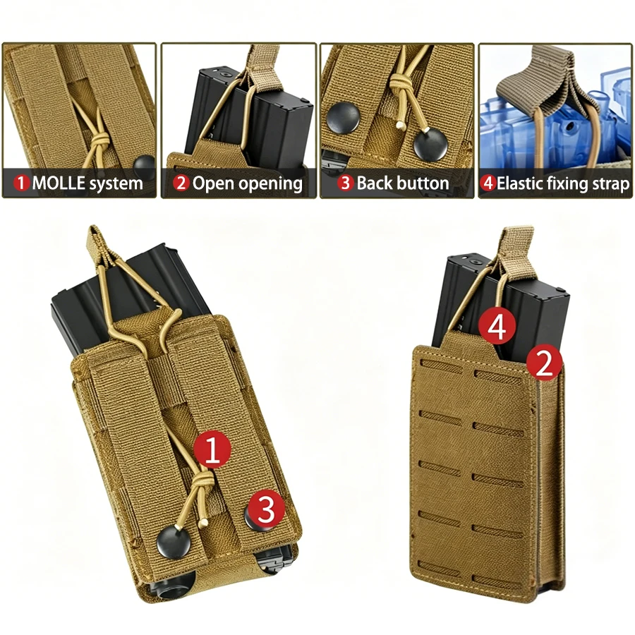 Bolsa táctica elástica y segura para dispositivos pequeños portátil - imagen 4