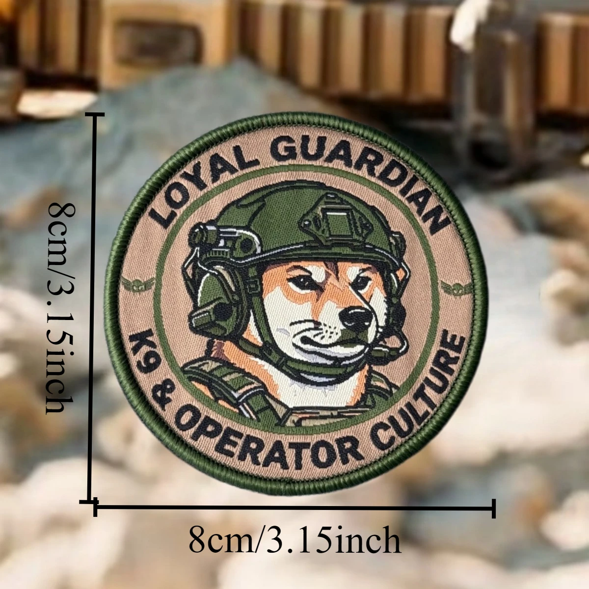 Parche táctico LOYALIAN GUARDIAN Moral K9 con velcro para ropa - imagen 4