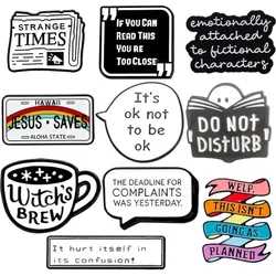 Pins esmaltados con frases motivacionales para equipamiento