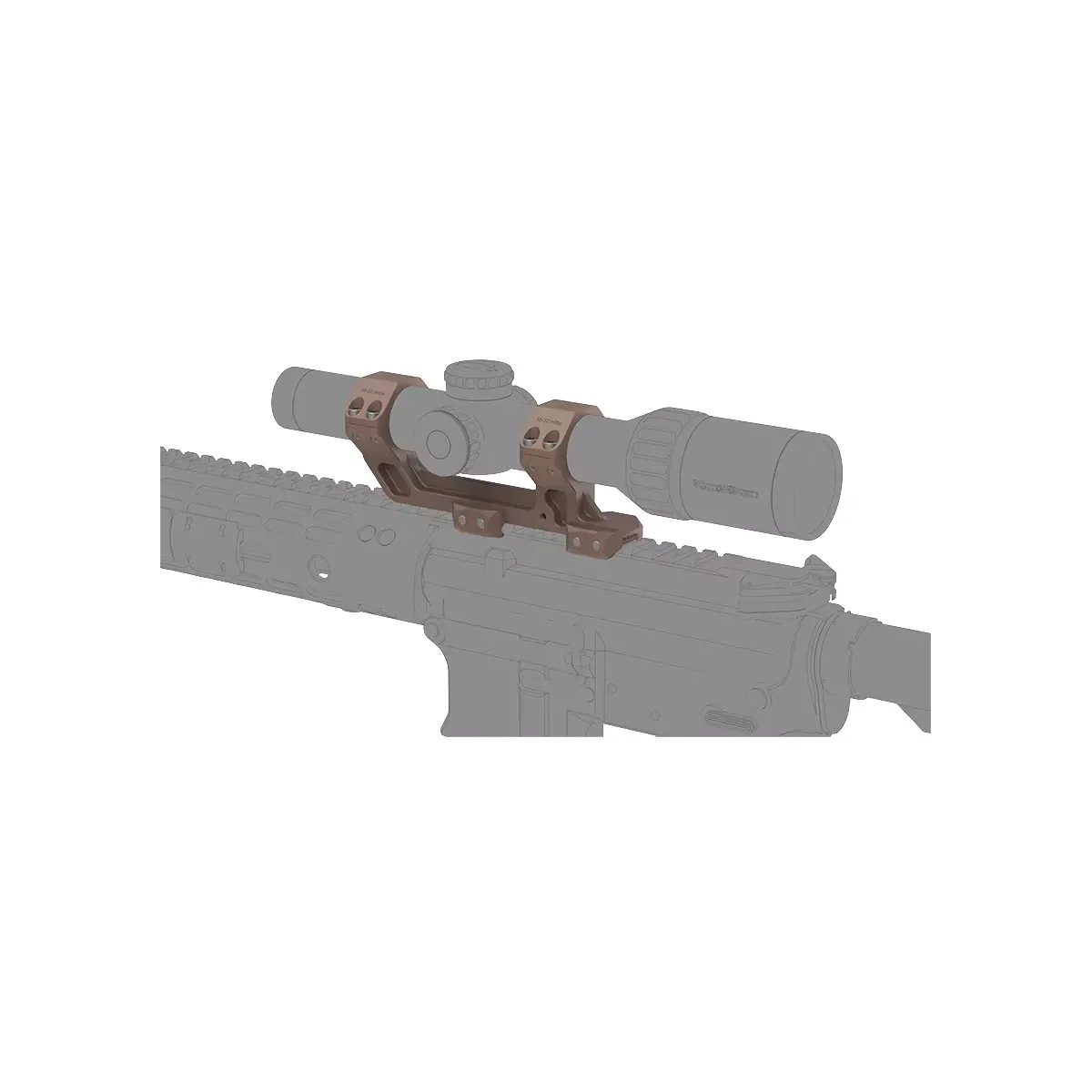 Victoptics Montura Picatinny 30mm extensible rifle táctico FDE Coyote - imagen 4