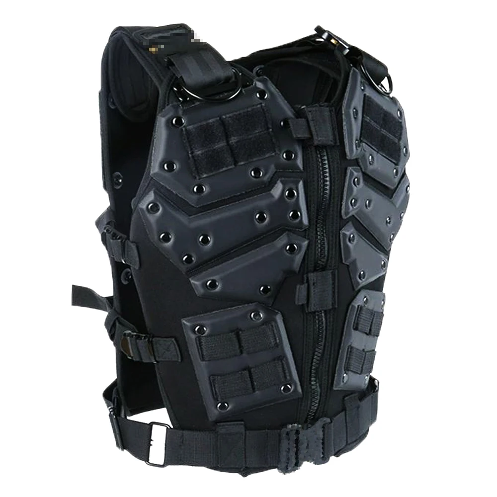 Chaleco táctico MOLLE con protección EVA – Airsoft paintball combate - imagen 5