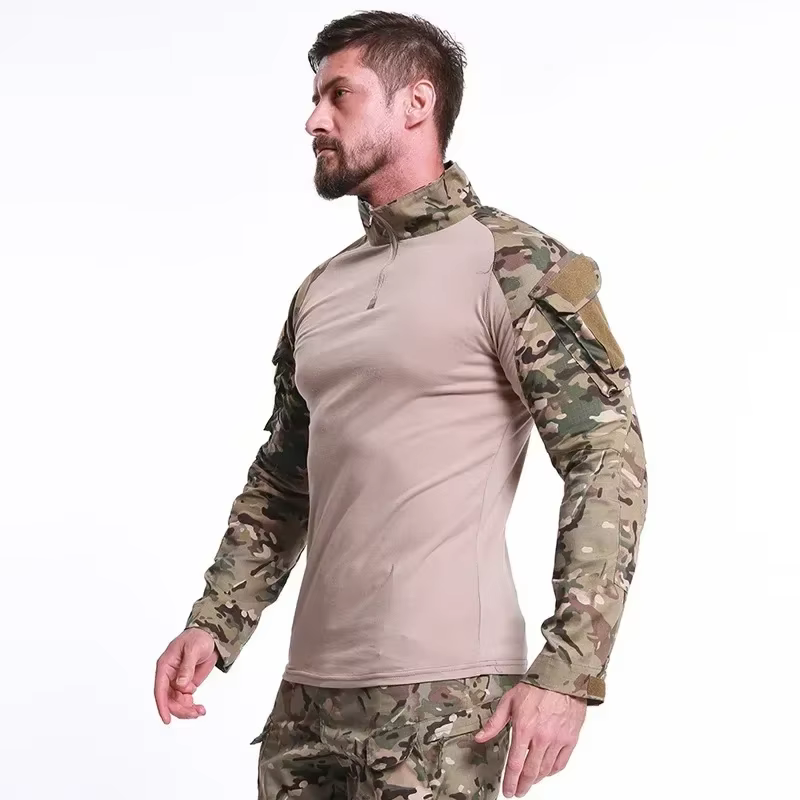Camiseta táctica hombre manga corta camuflaje transpirable senderismo - imagen 3