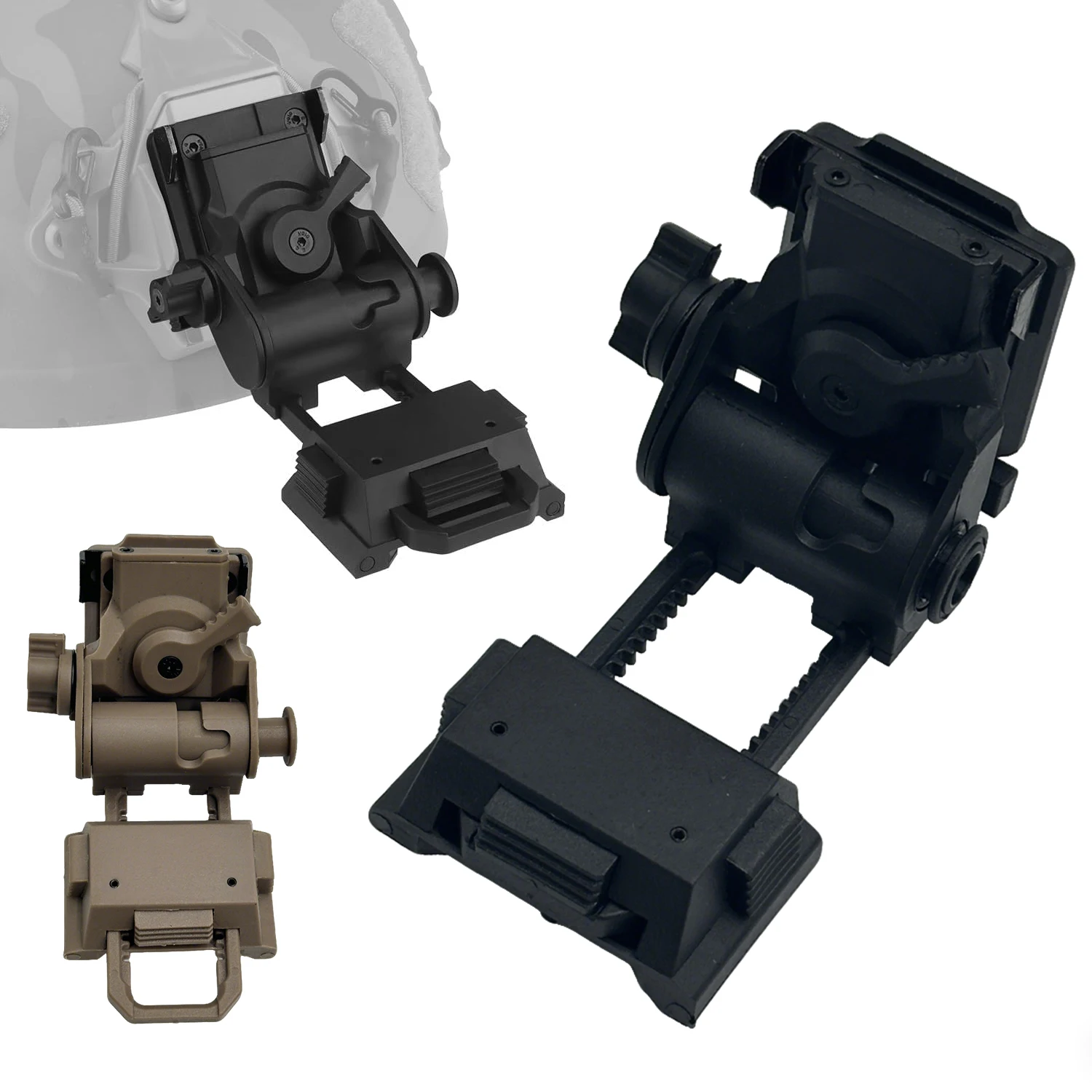 Soporte NVG L4G24 YHKEMA montado en casco táctico