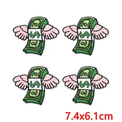 Parche bordado termoadhesivo americano retro billetes – DIY