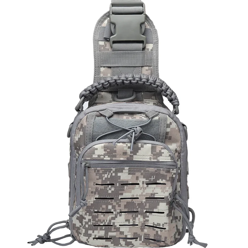 Bolsa táctica MOLLE con perforaciones láser, bandolera aire libre - imagen 2