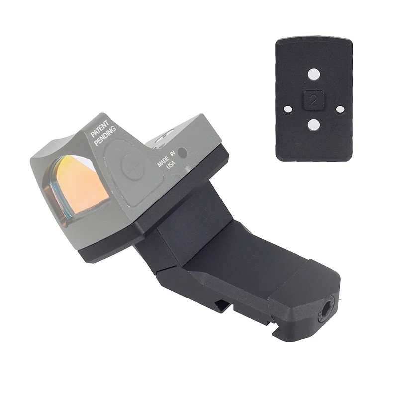 Soporte óptico lateral compensado 35/45 grados Picatinny 20mm caza - imagen 2