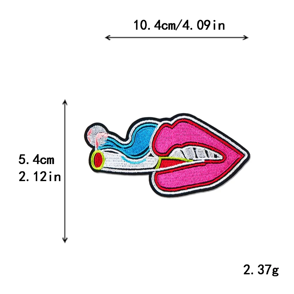 Parche para planchar labios rojos – motivo beso termoadhesivo - imagen 3
