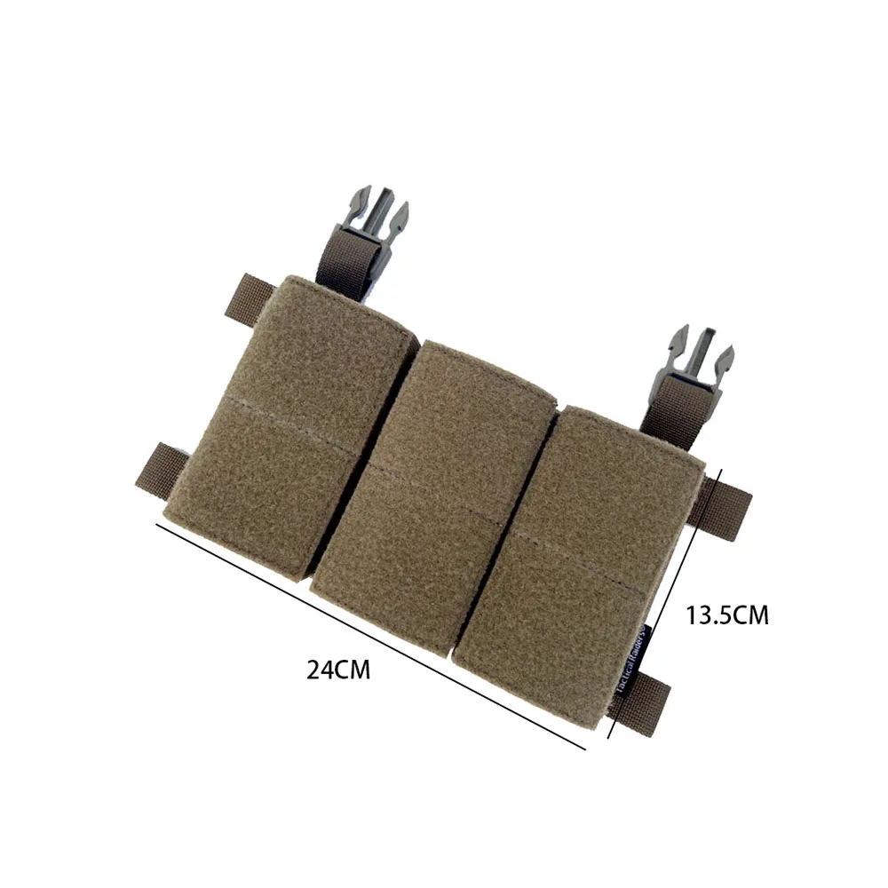 Bolsa táctica triple vista frontal