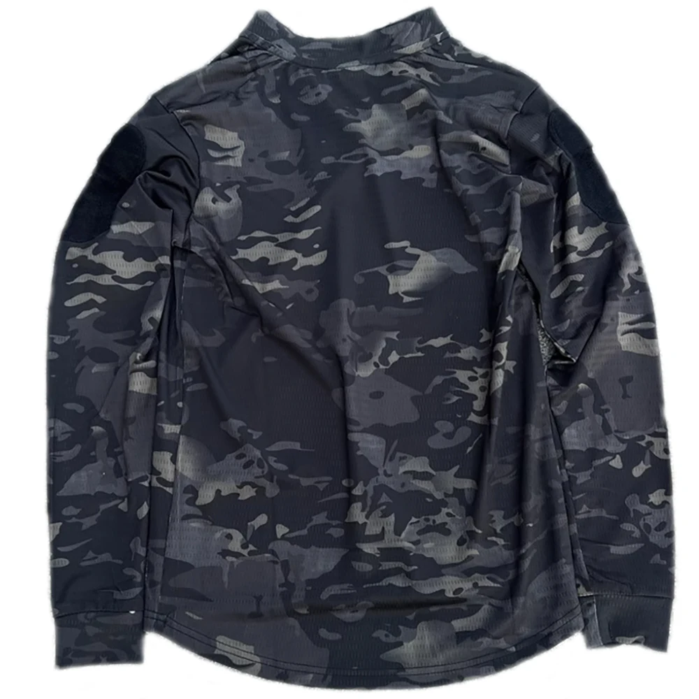 Primer plano del cuello en V y costuras