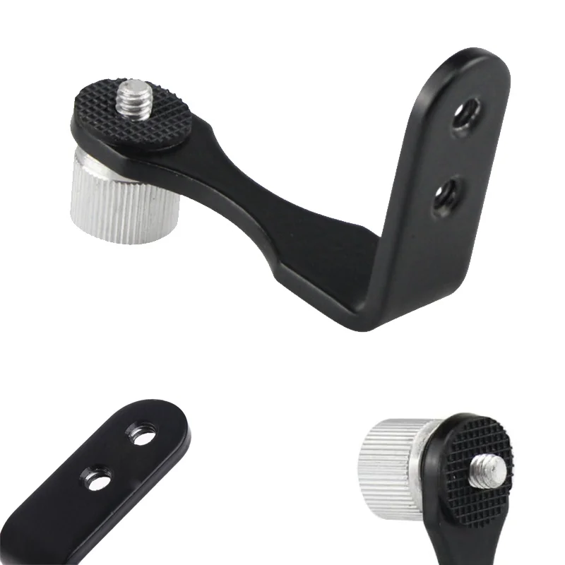 Soporte metálico tipo L para binoculares con adaptador trípode - imagen 2