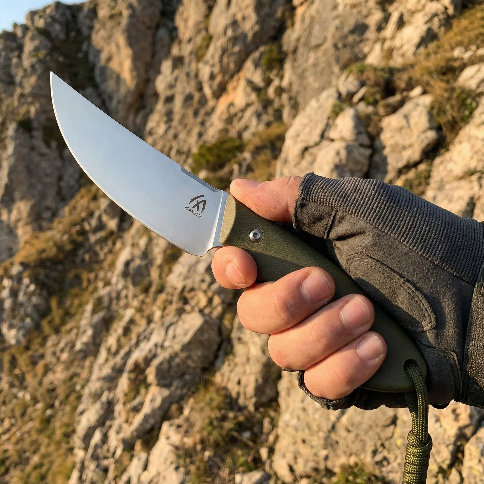 Cuchillo de hoja fija G10 para exteriores con funda - imagen 2