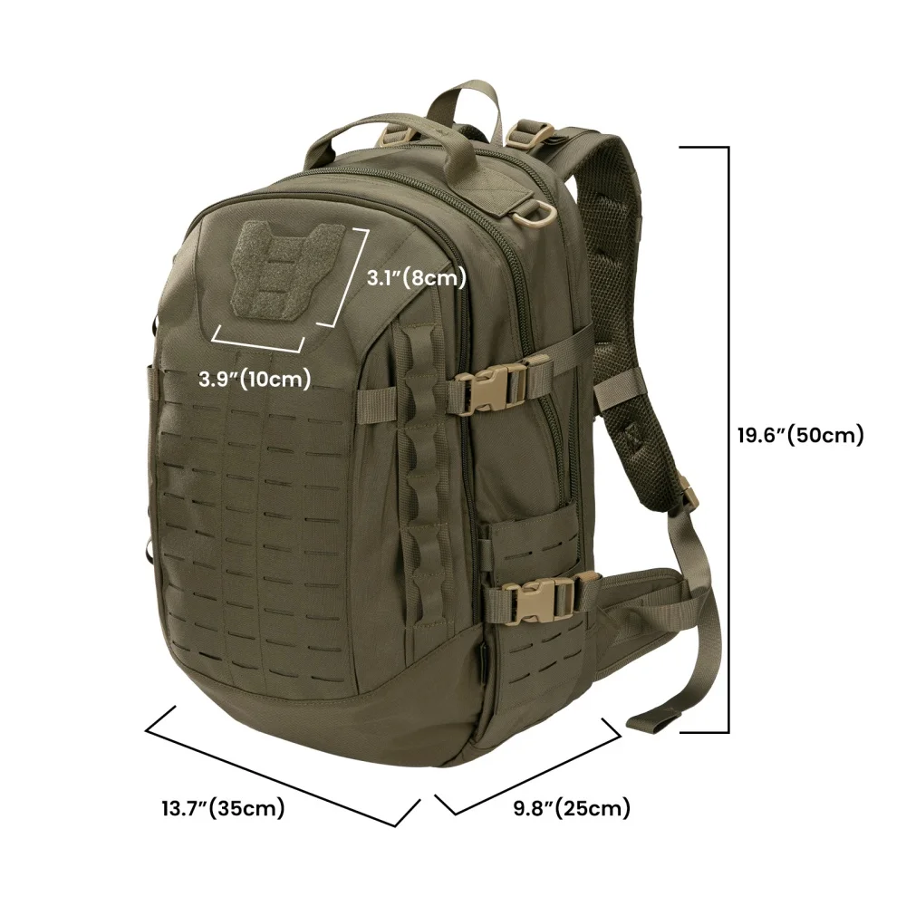 Vista frontal de la mochila táctica 44L EXCELLENT ELITE SPANKER