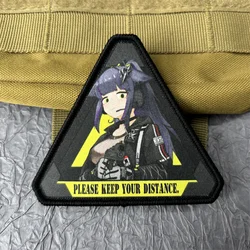 Parche táctico velcro con diseño anime chica para uniforme militar