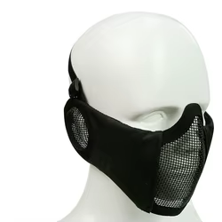 Máscara Airsoft Plegable Malla Metálica Acero - Paintball Táctico Protección Facial