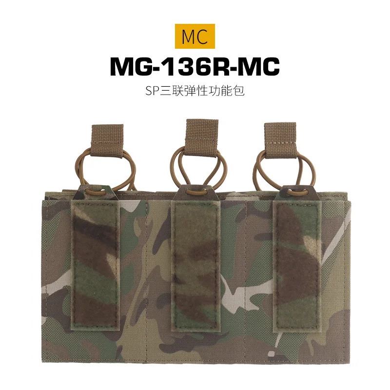 SP portacargador individual 5.56 Triple Elastic MOLLE con asa y lazo - imagen 5