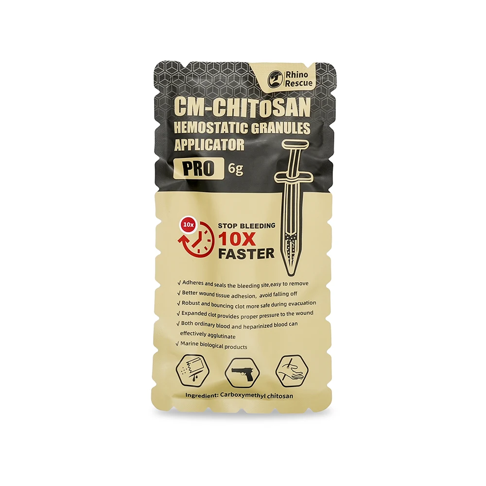 Polvo hemostático quitosano RHINO RESCUE – Tratamiento heridas trauma táctico - imagen 5