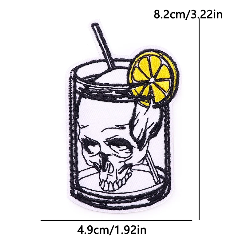 Parche termoadhesivo calavera gótica con rosa y bola de cristal - imagen 4