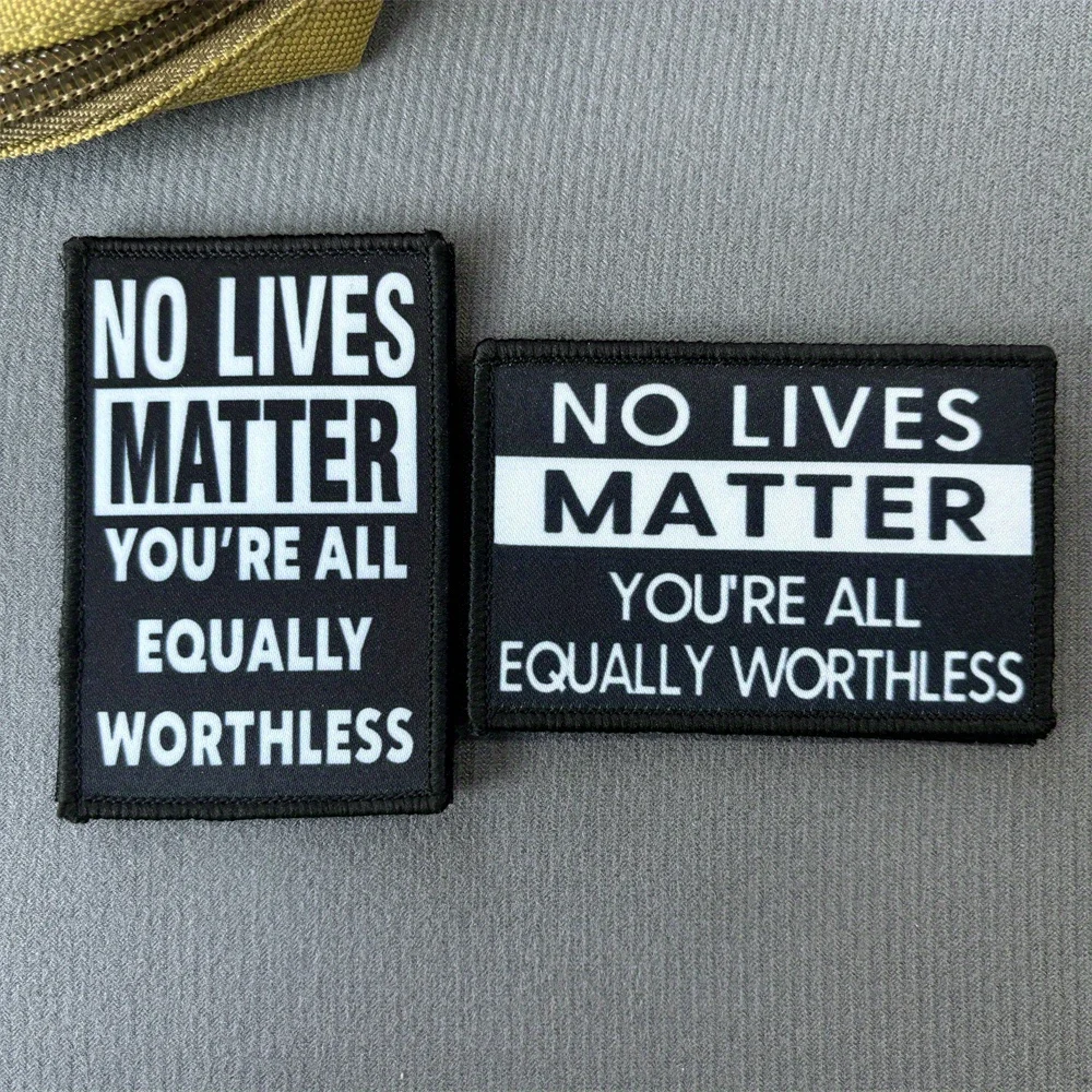 Parche táctico No Lives Matter con velcro – insignia moral militar - imagen 4