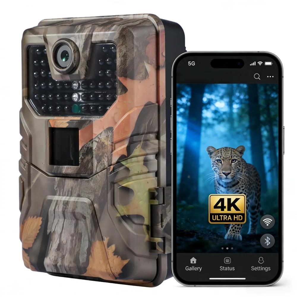 Cámara de caza WiFi camuflaje visión nocturna sin brillo IR - imagen 2