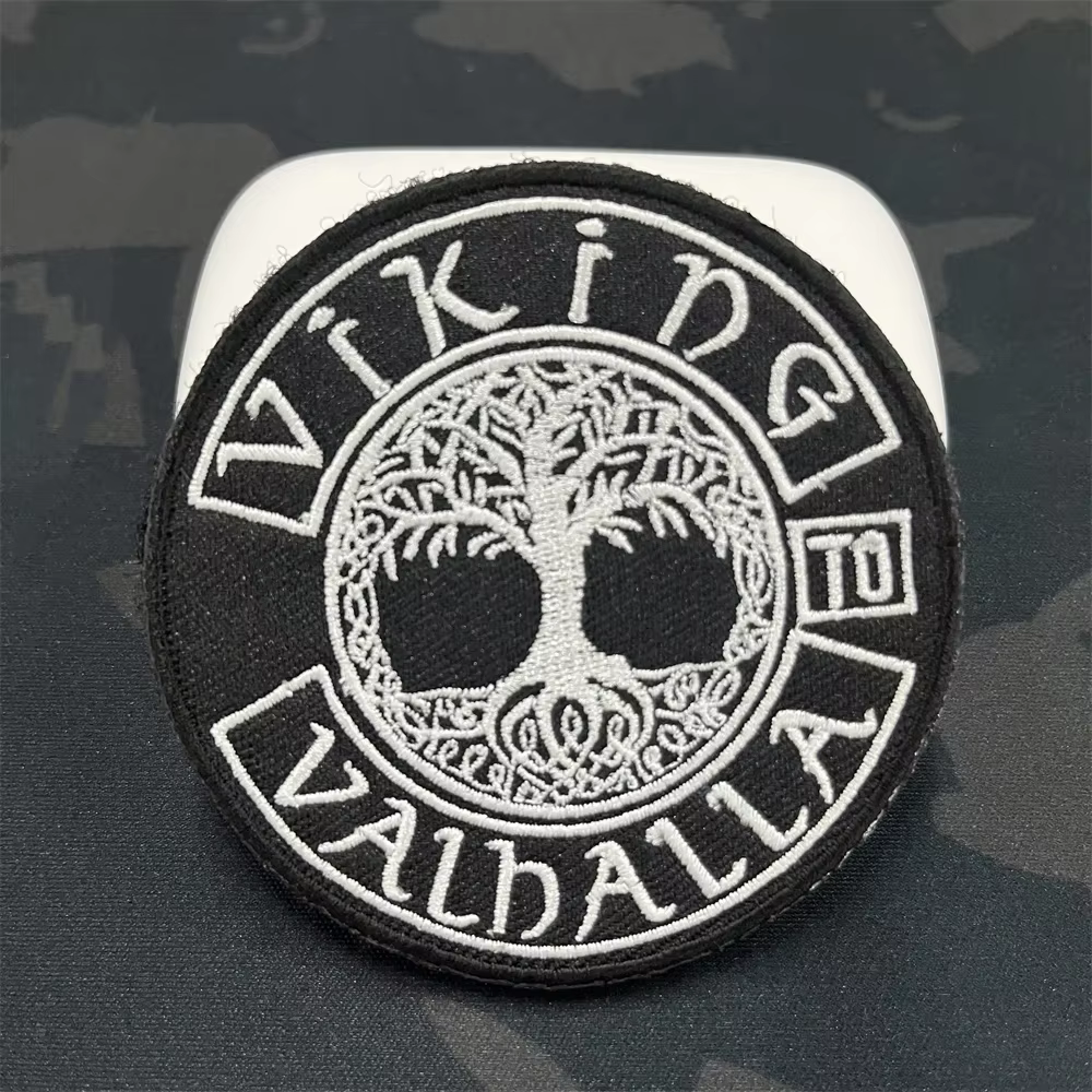 Parche bordado árbol de la vida táctico vikingo MOLLE para ropa - imagen 4