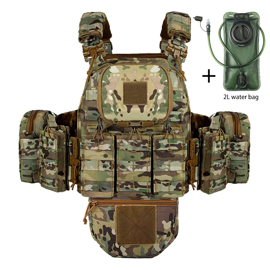 Chaleco táctico camuflaje multifuncional con bolsa de hidratación - imagen 4