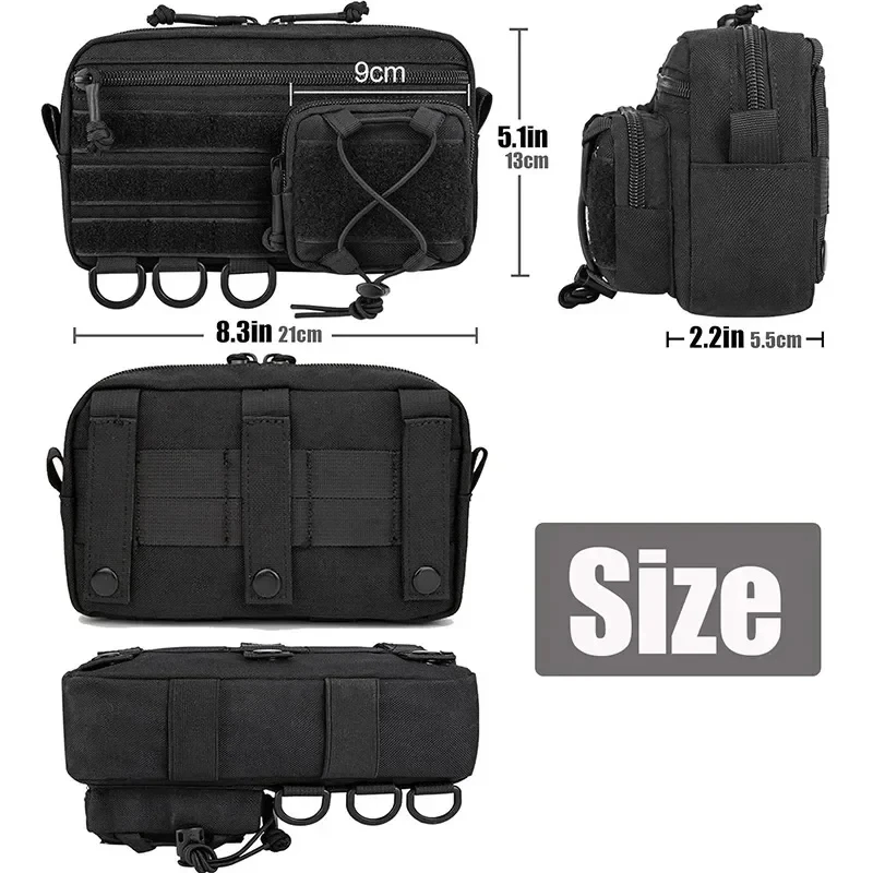 Riñonera táctica MOLLE para hombre con bolsillo móvil exteriores - imagen 4