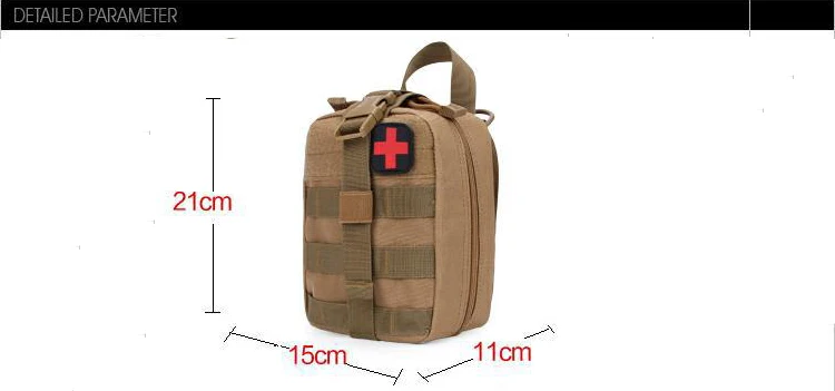 Riñonera táctica Molle EMT con botiquín