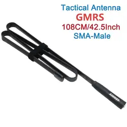 Antena táctica plegable SMA para Yaesu, Wouxun y TYT walkie-talkie