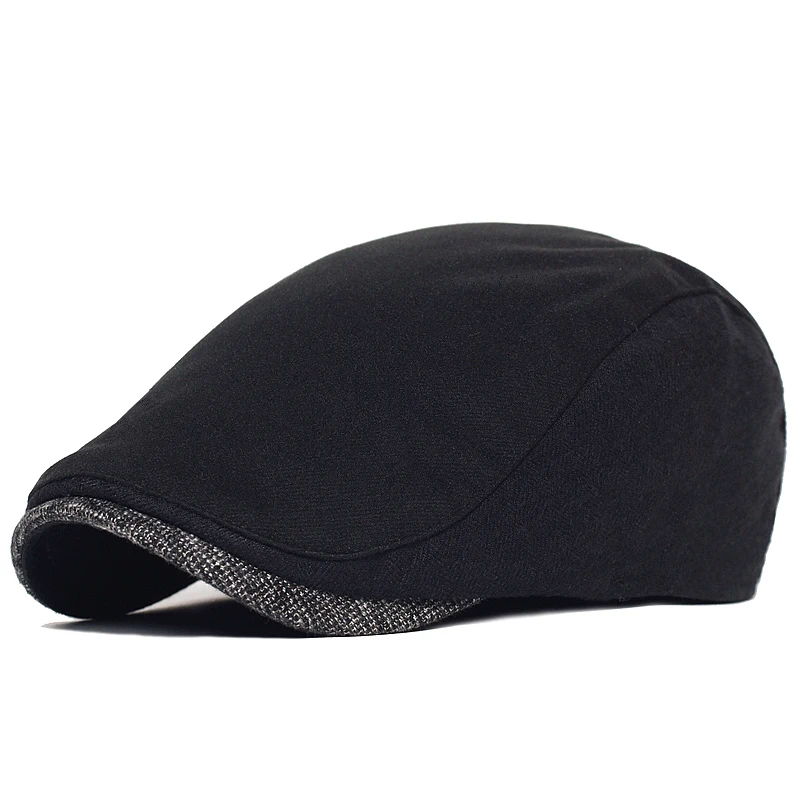 Gorra de invierno vintage espiga a rayas estilo newsboy ajustable - imagen 2