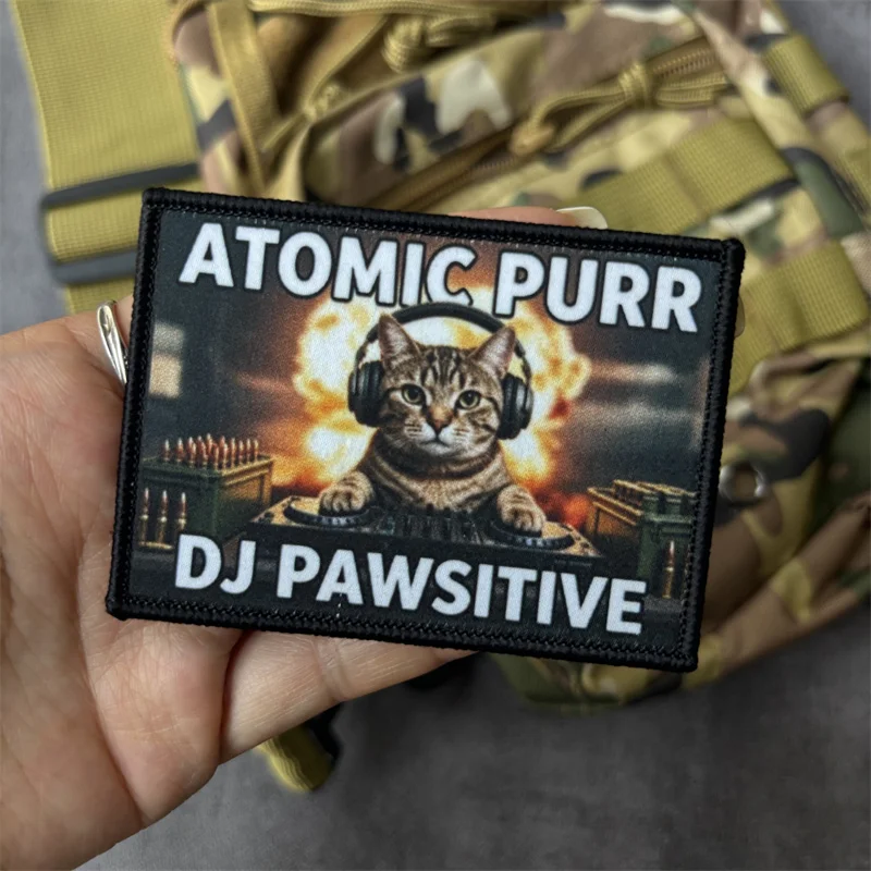 ATOMIC PURR parche táctico moral para gancho y bucle, mochila - imagen 4