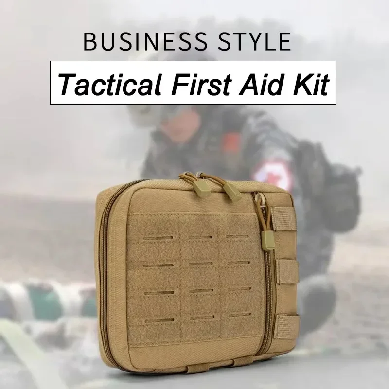 Bolsa táctica MOLLE de nailon para botiquín y utilidad