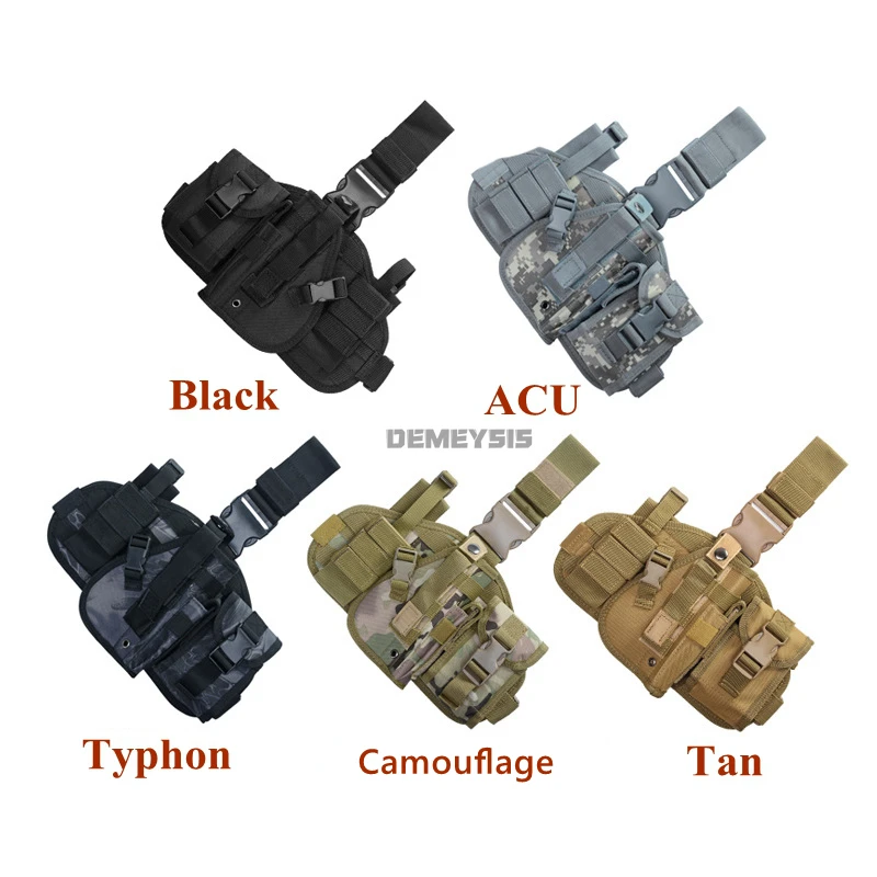 Pistolera táctica MOLLE ajustable para muslo de pierna - imagen 4
