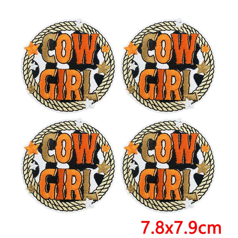 Parches bordados western cowgirl rodeo: cactus y sombrero cowboy - imagen 3