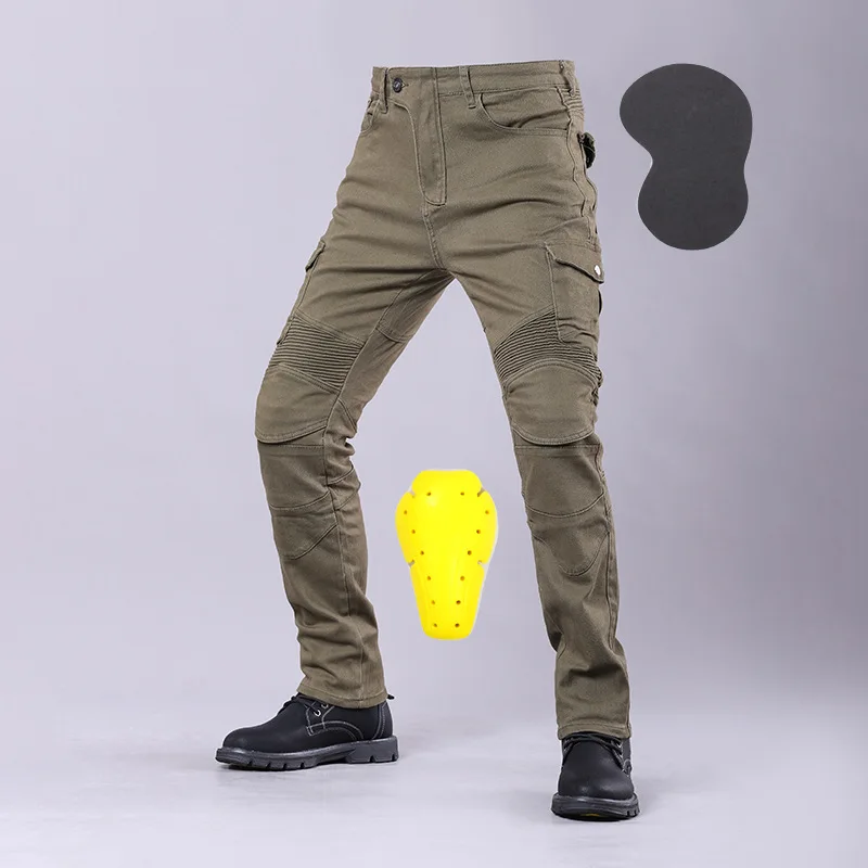 Pantalones cargo tácticos mezclilla hombre – protectores rodilla