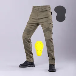 Pantalones cargo tácticos mezclilla hombre – protectores rodilla