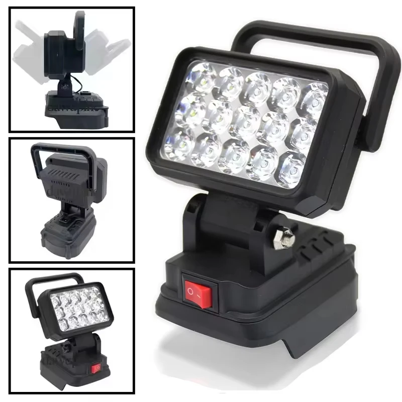 Lámpara LED Makita 18V LXT 1600LM plegable para trabajo y emergencia