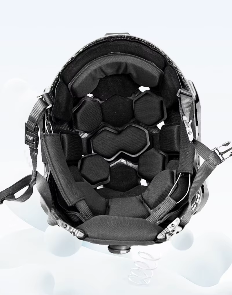 Almohadilla viscoelástica de doble capa para casco