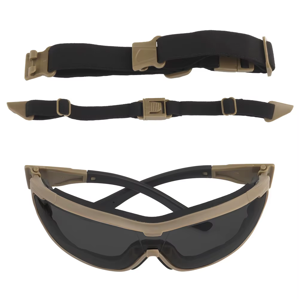 Gafas tácticas antiniebla con patillas extraíbles y protección UVA/UVB
