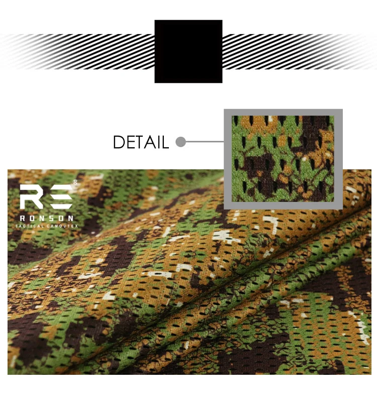 Malla camuflada para componentes textiles