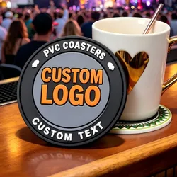 Posavasos de PVC suave con logotipo, goma y formas a medida