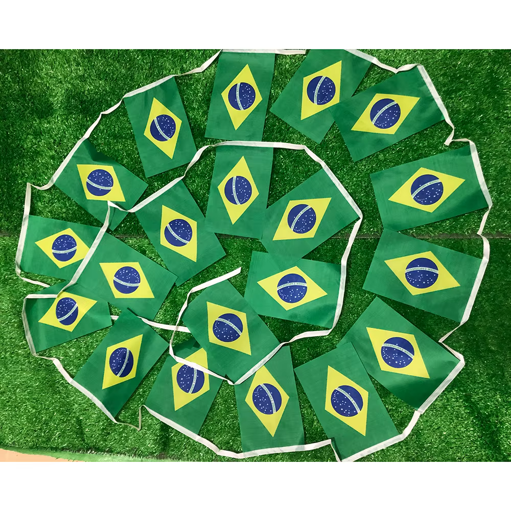 Sky Flag Banderín Exterior de Brasil – Poliéster Resistente - imagen 5