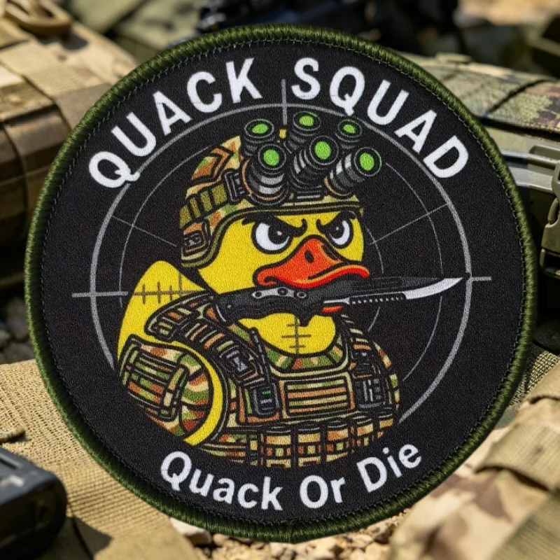 Quack or Die parche táctico velcro gancho y bucle SQUAA moral - imagen 2