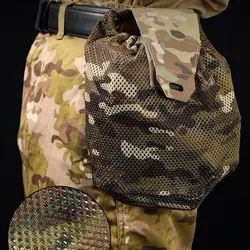 Bolsa táctica de malla plegable con cordón ajustable portátil