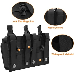 Bolsa táctica MOLLE para pistola y cargadores, transporte superior