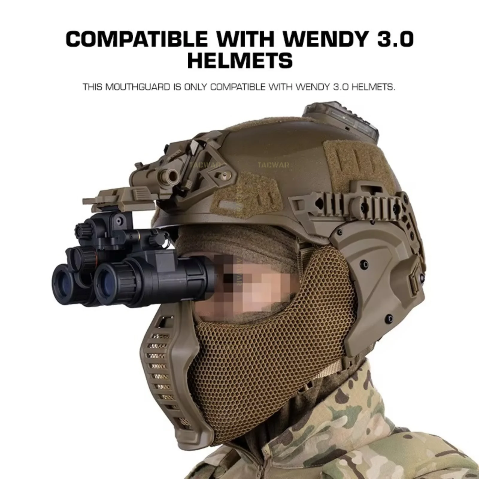 Mandible casco táctico airsoft de malla protección media cara - imagen 5